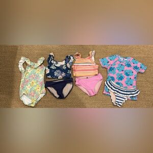 Girls lot of Size 8 Swimsuits - TEA and Ruffle Butts